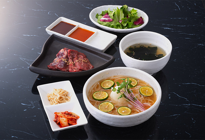 すだち冷麺&焼肉ランチ